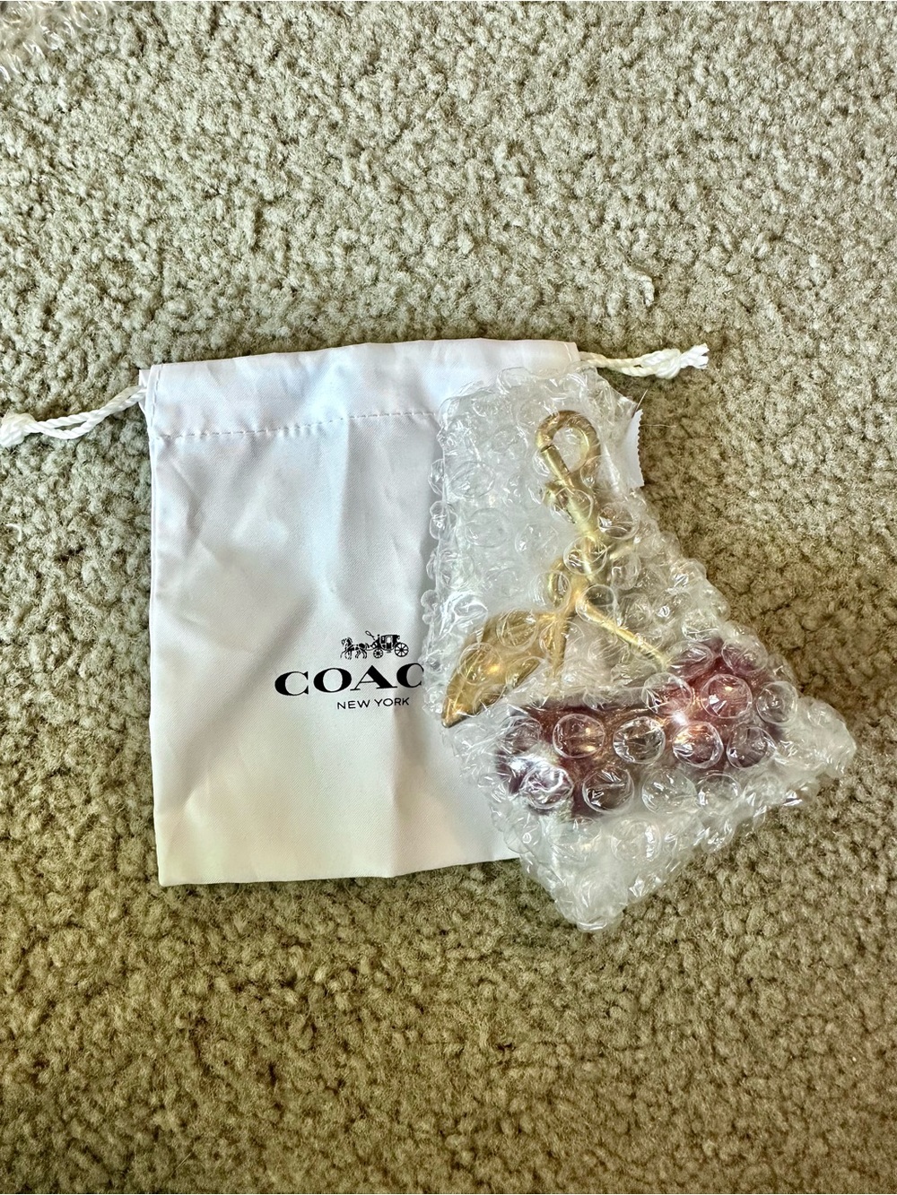 Coach Brass Cherry Charm